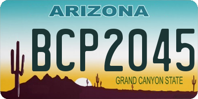 AZ license plate BCP2045