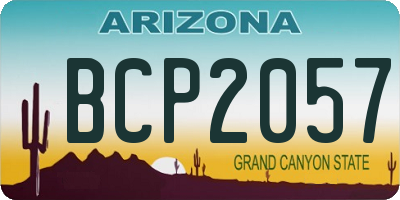 AZ license plate BCP2057