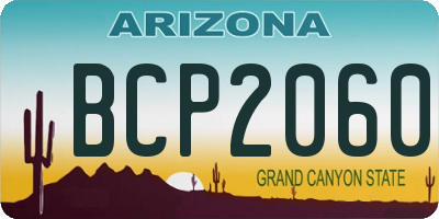 AZ license plate BCP2060