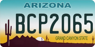 AZ license plate BCP2065