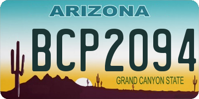 AZ license plate BCP2094