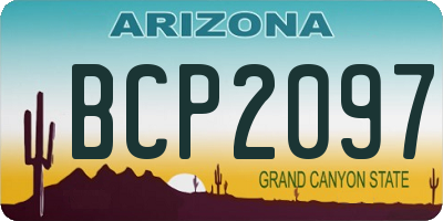 AZ license plate BCP2097