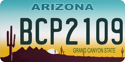 AZ license plate BCP2109