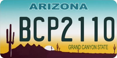 AZ license plate BCP2110