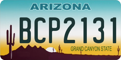 AZ license plate BCP2131