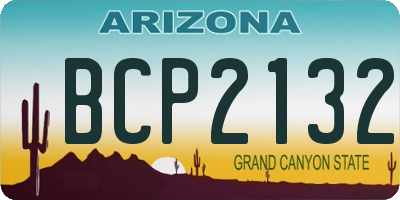 AZ license plate BCP2132