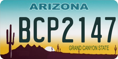 AZ license plate BCP2147