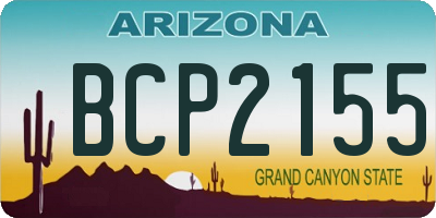 AZ license plate BCP2155