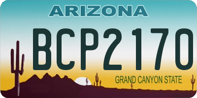 AZ license plate BCP2170