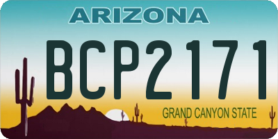 AZ license plate BCP2171