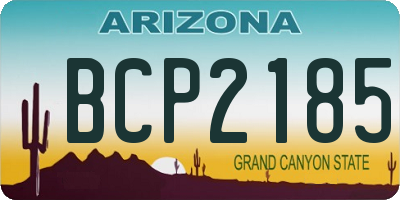 AZ license plate BCP2185