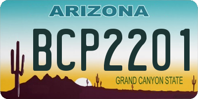 AZ license plate BCP2201