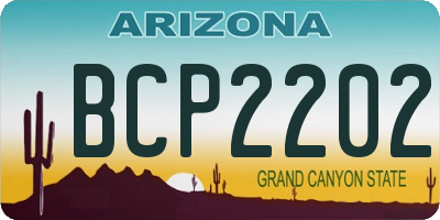 AZ license plate BCP2202