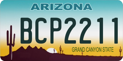 AZ license plate BCP2211