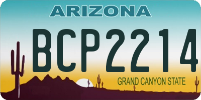 AZ license plate BCP2214