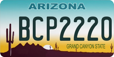 AZ license plate BCP2220