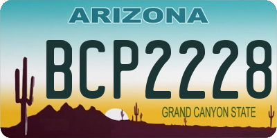 AZ license plate BCP2228