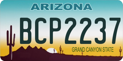 AZ license plate BCP2237