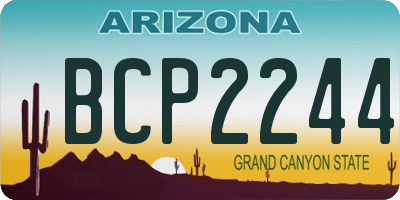 AZ license plate BCP2244