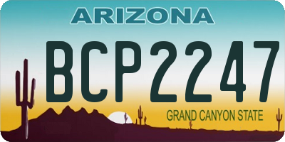 AZ license plate BCP2247