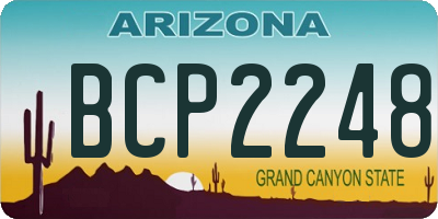 AZ license plate BCP2248