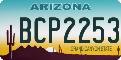 AZ license plate BCP2253