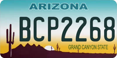 AZ license plate BCP2268