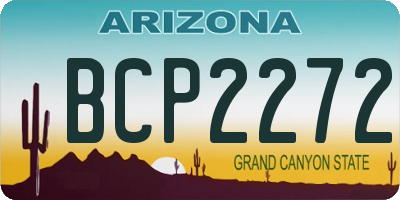 AZ license plate BCP2272