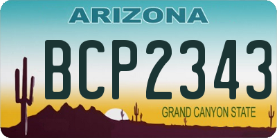 AZ license plate BCP2343