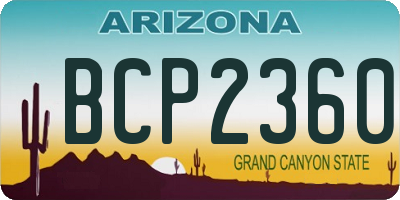 AZ license plate BCP2360