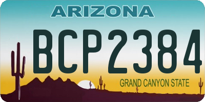 AZ license plate BCP2384