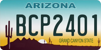 AZ license plate BCP2401