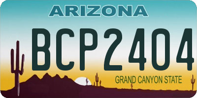 AZ license plate BCP2404