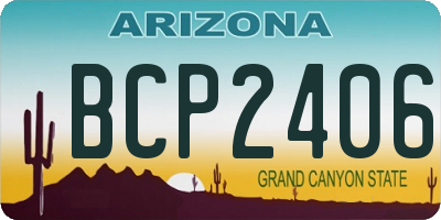 AZ license plate BCP2406