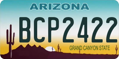 AZ license plate BCP2422