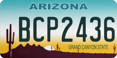 AZ license plate BCP2436