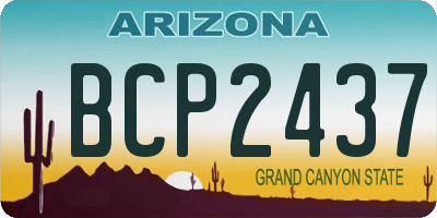 AZ license plate BCP2437