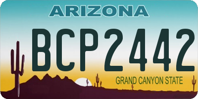 AZ license plate BCP2442