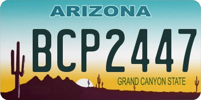 AZ license plate BCP2447