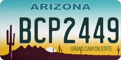 AZ license plate BCP2449