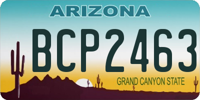 AZ license plate BCP2463