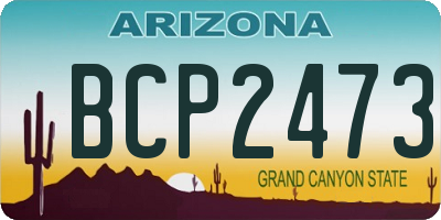 AZ license plate BCP2473