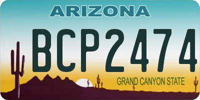 AZ license plate BCP2474