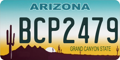 AZ license plate BCP2479