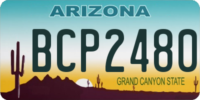 AZ license plate BCP2480