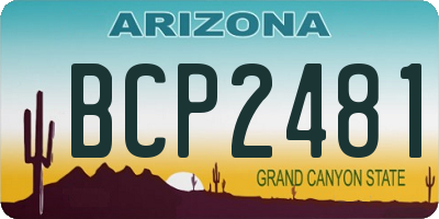 AZ license plate BCP2481