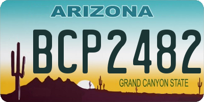 AZ license plate BCP2482