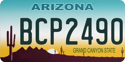 AZ license plate BCP2490