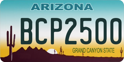 AZ license plate BCP2500