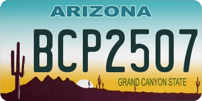 AZ license plate BCP2507